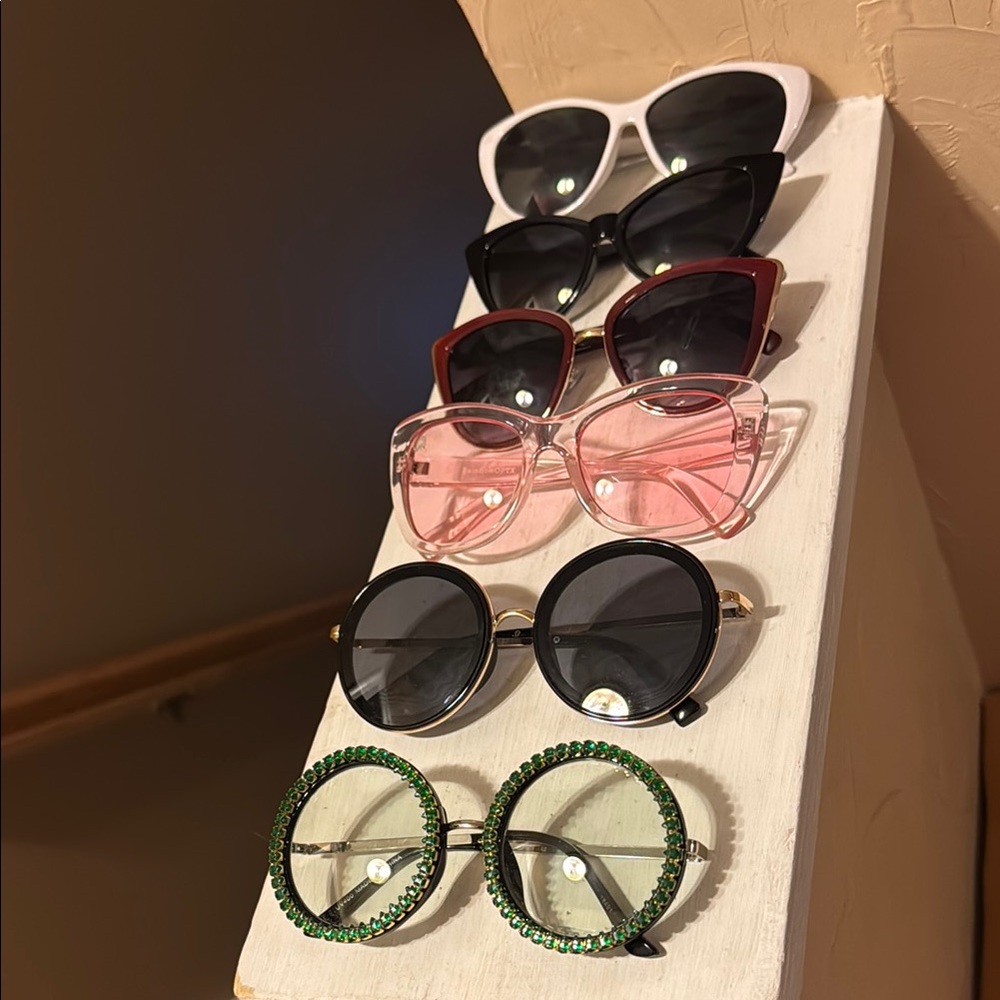 Women's Sunglasses Collection Lot Cat Eye Colored